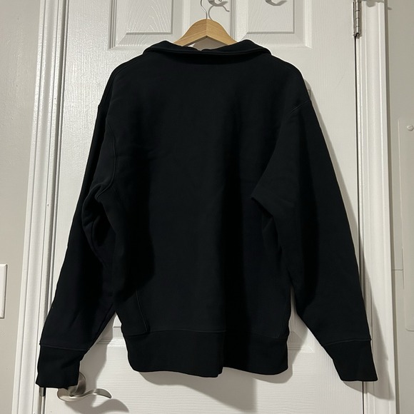 Champion Reverse Weave Quarter Zip Sweatshirt in Black - Picture 2 of 2